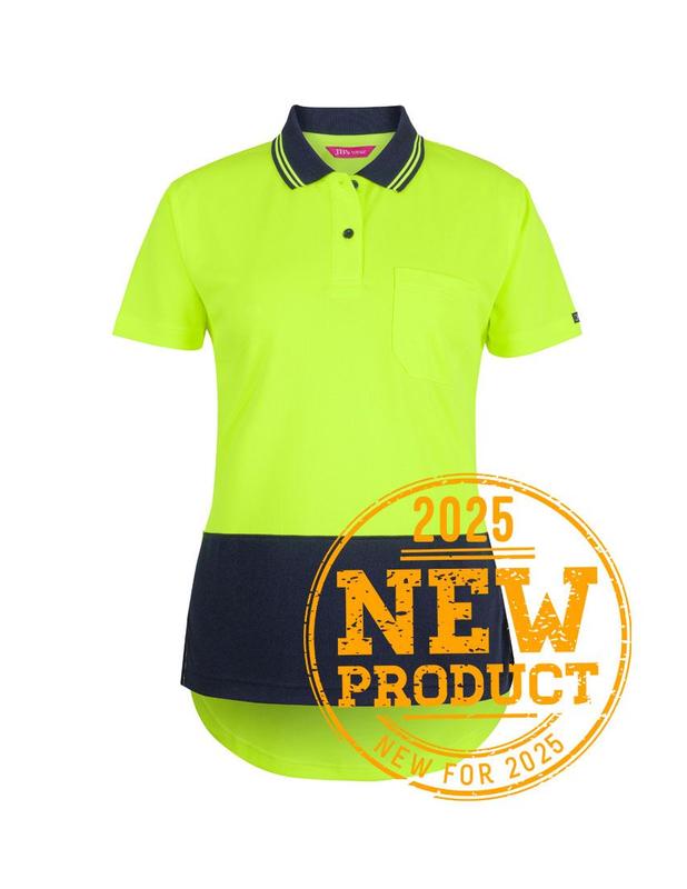 6HDS1 JB's Hi Vis S/S Drop Tail Polo - Ladies