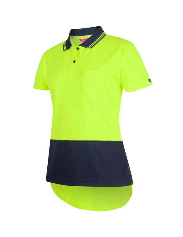 6HDS1 JB's Hi Vis S/S Drop Tail Polo - Ladies