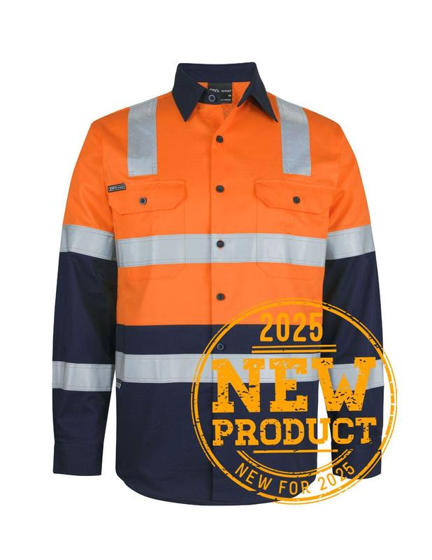 6DNW3 JB's Hi Vis (D+N) L/S 150G Level 3 Work Shirt