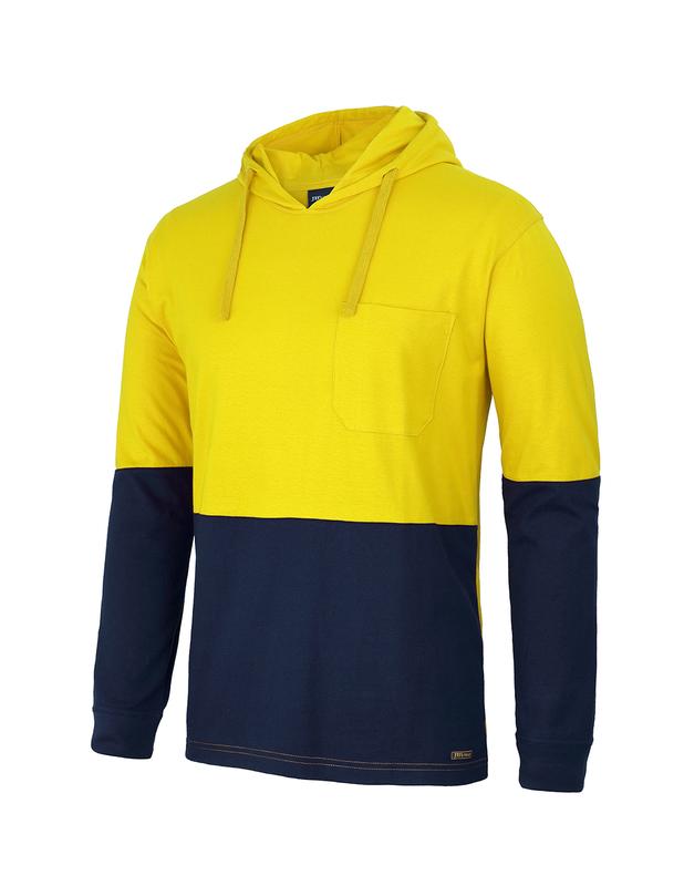 6HCTL JB's Hi Vis L/S Cotton Tee with Hood
