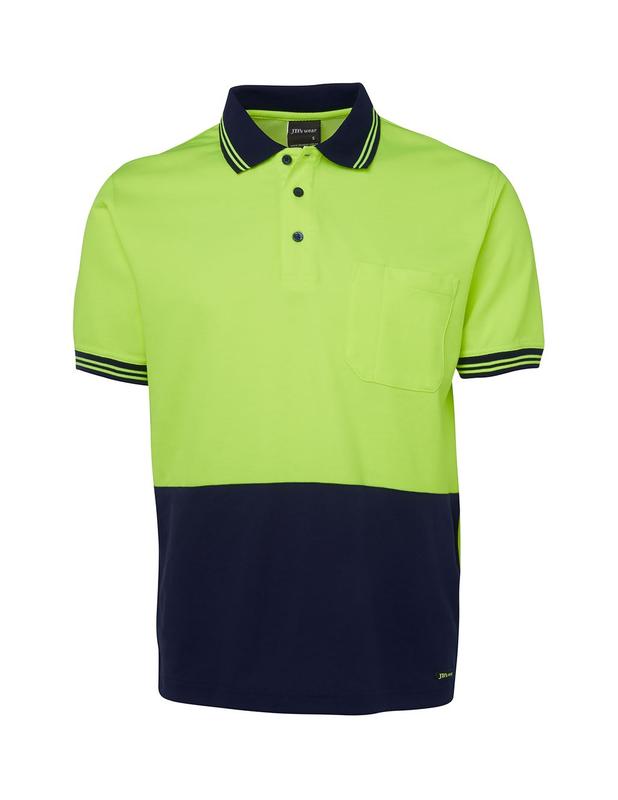 6HPS JB's Hi Vis S/S Cotton Back Polo