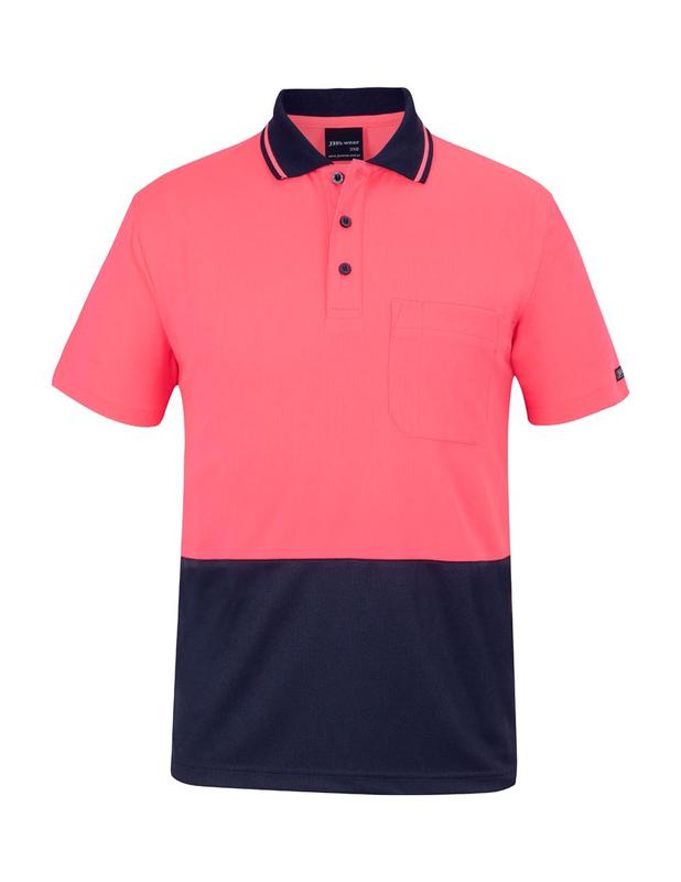 6HVNC JB's Hi Vis Non Cuff Traditional Polo - Adults