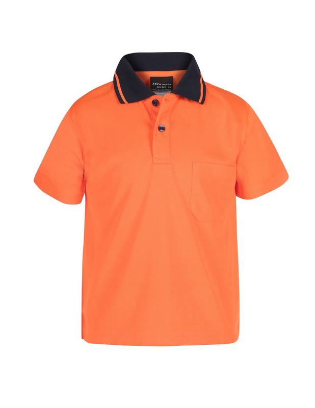 6HVNC JB's Hi Vis Non Cuff Traditional Polo - Kids