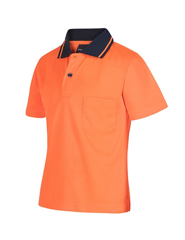 6HVNC JB's Hi Vis Non Cuff Traditional Polo - Kids