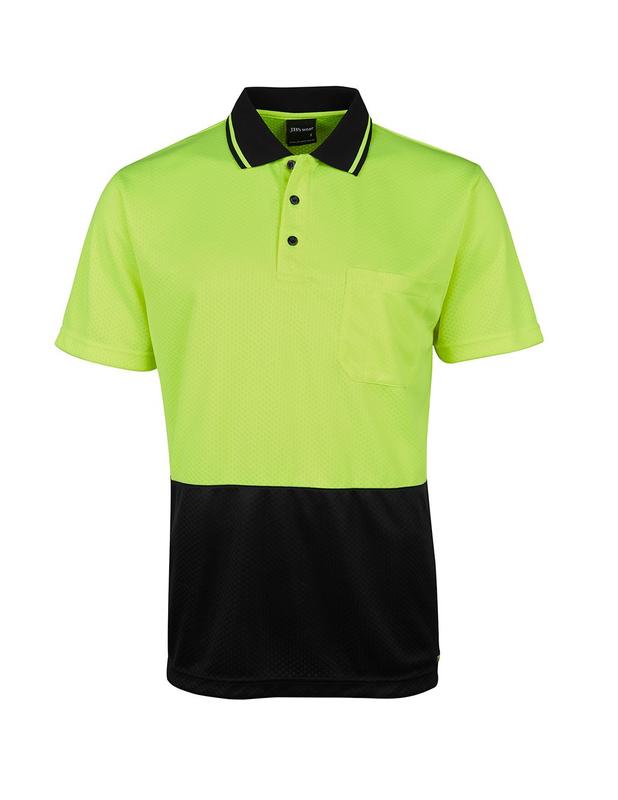 6HJNC JB's Hi Vis Jacquard Non Cuff Polo