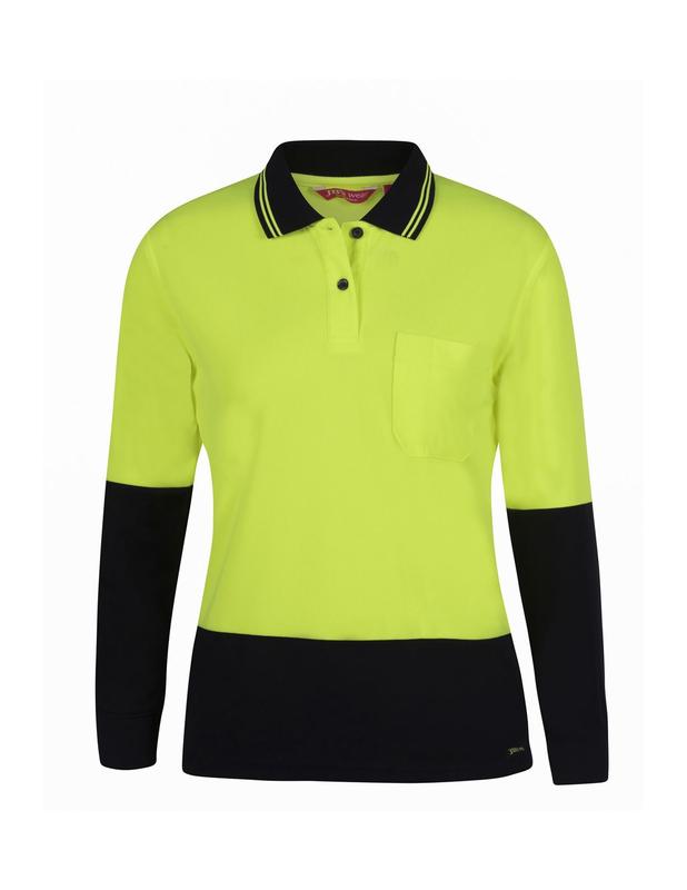 6LHCL JB's Hi Vis L/S Comfort Polo - Ladies