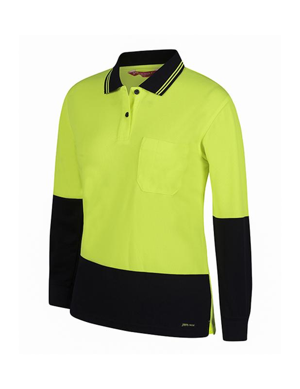 6LHCL JB's Hi Vis L/S Comfort Polo - Ladies