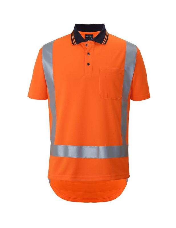 6DTSP JB's Hi Vis (D+N) S/S Non Cuff TTMC-W17 Traditional Polo