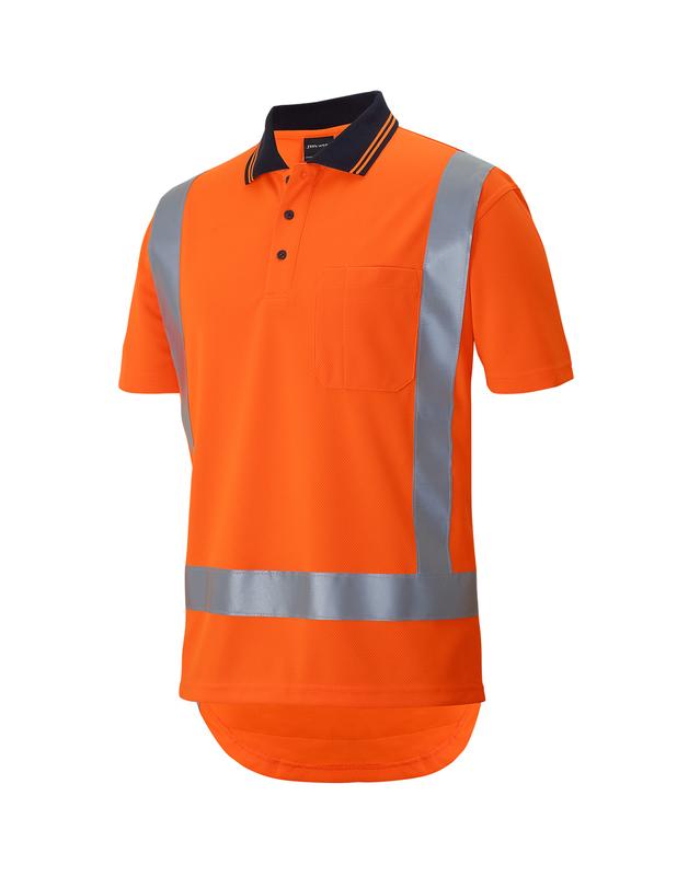 6DTSP JB's Hi Vis (D+N) S/S Non Cuff TTMC-W17 Traditional Polo