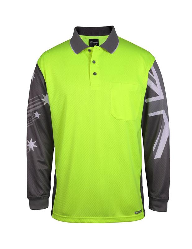 6HSCL JB's Hi Vis L/S Southern Cross Polo