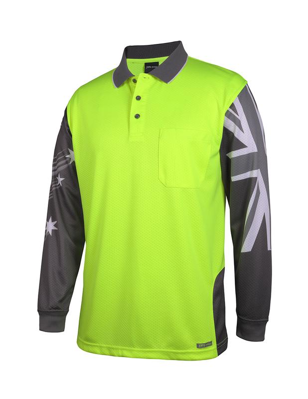 6HSCL JB's Hi Vis L/S Southern Cross Polo