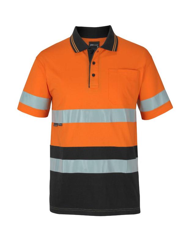 6DCPS JB's Hi Vis (D+N) S/S Cotton Polo