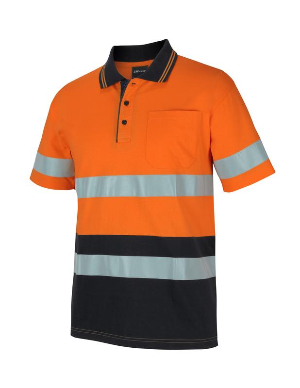 6DCPS JB's Hi Vis (D+N) S/S Cotton Polo