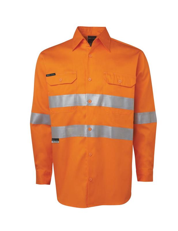 6DNWL JB's Hi Vis L/S (D+N) 150G Work Shirt