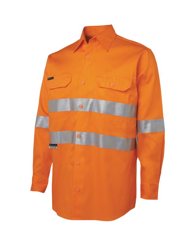 6DNWL JB's Hi Vis L/S (D+N) 150G Work Shirt