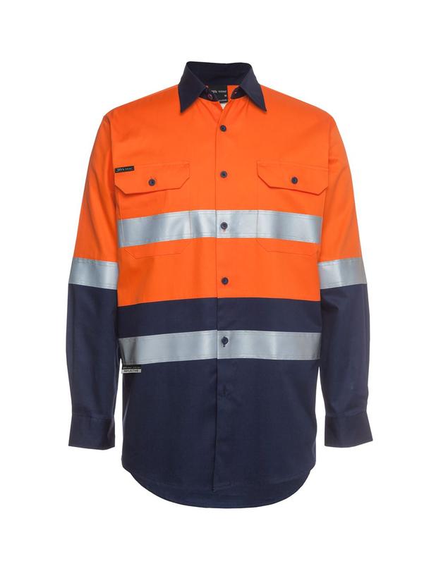 6HLS JB's Hi Vis (D+N) L/S 190G Work Shirt