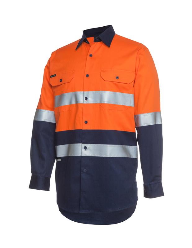 6HLS JB's Hi Vis (D+N) L/S 190G Work Shirt