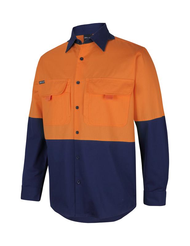 6HNRL JB's Hi Vis Ripstop L/S Fishing Shirt