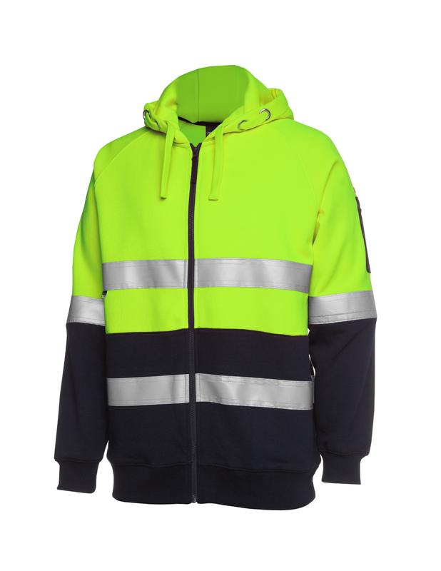 6DNH JB's Hi Vis (D+N) Full Zip Fleecy Hoodie