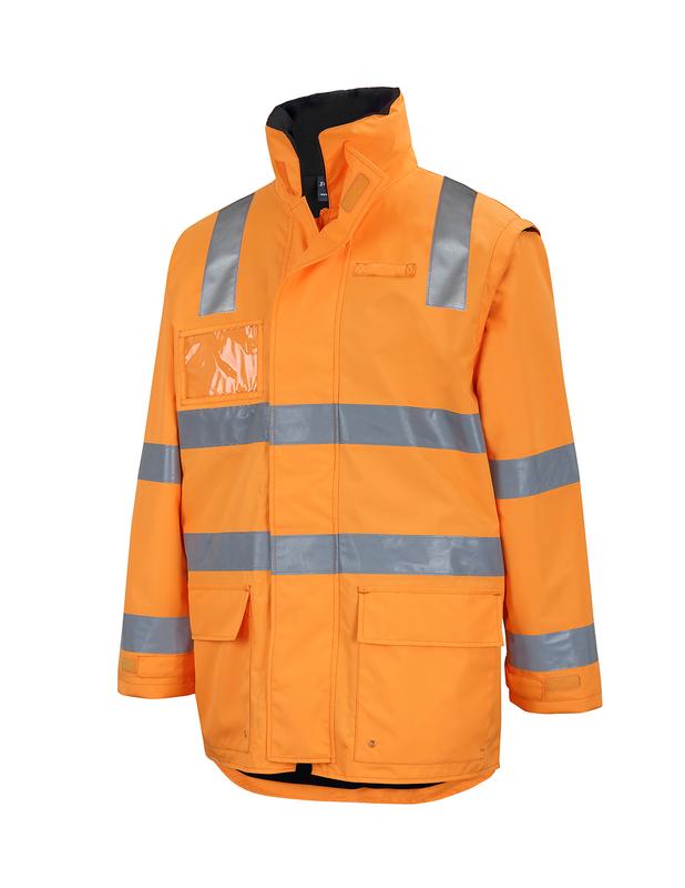 6DARL JB's AUST. Rail (D+N) Zip Off Sleeve Longline Jacket
