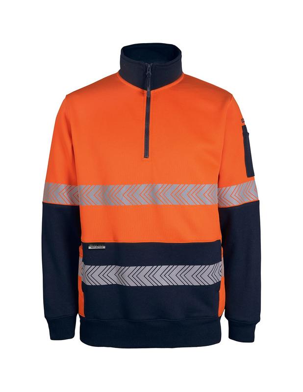 6DPS JB's Hi Vis 330g 1/2 Zip Segmented Tape Fleece