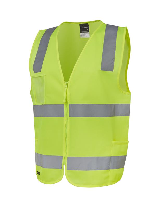 6DNSZ JB's Hi Vis (D+N) Zip Safety Vest