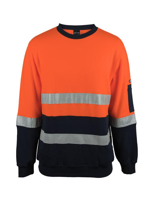 JB's Hi Vis (D+N) 310 Cotton Crew Neck Sweater