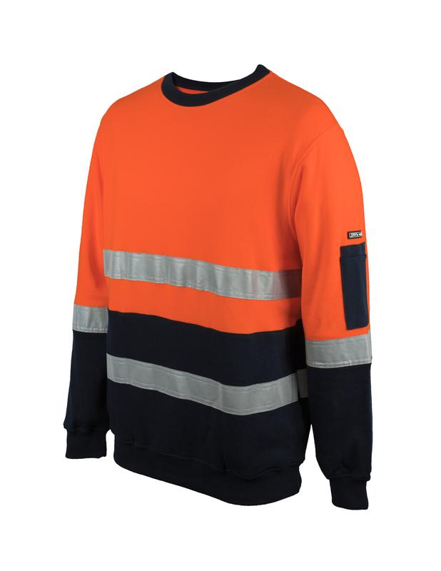 JB's Hi Vis (D+N) 310 Cotton Crew Neck Sweater