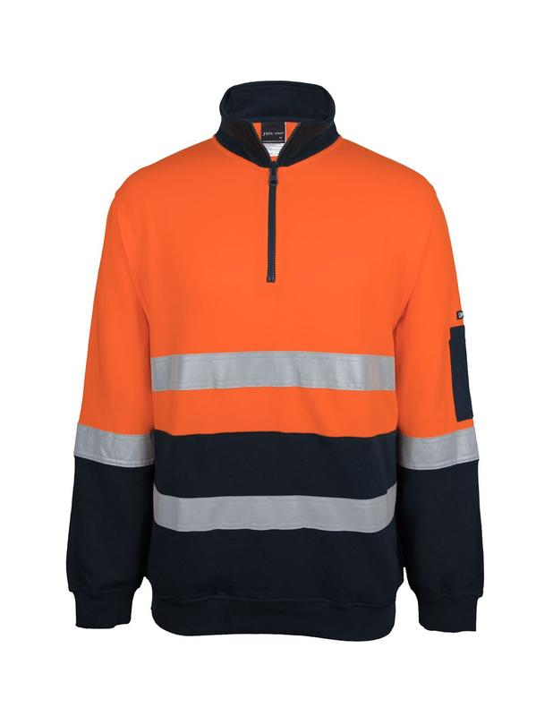 JB's Hi Vis (D+N) 310 Cotton 1/2 Zip Fleece
