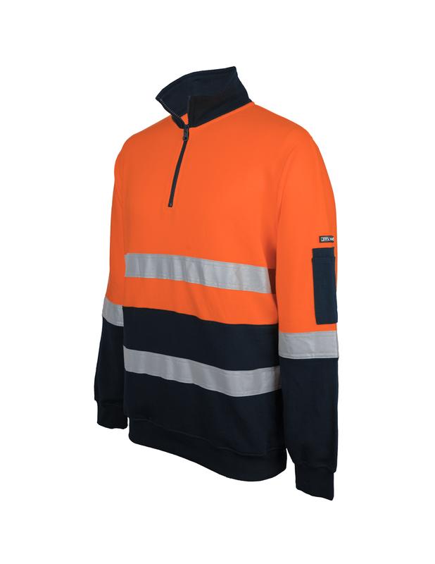 JB's Hi Vis (D+N) 310 Cotton 1/2 Zip Fleece