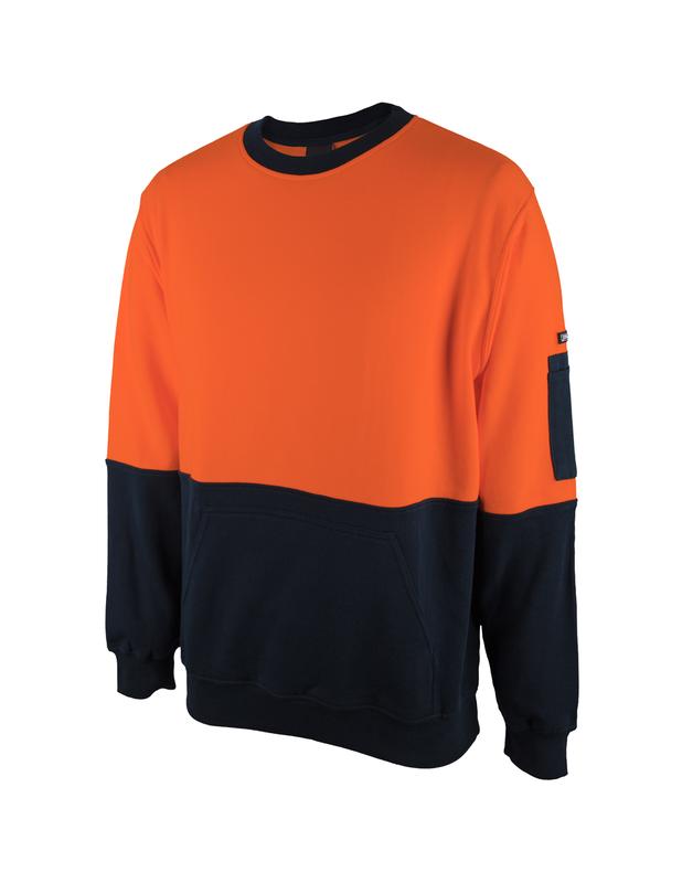 JB's Hi Vis 310 Cotton Crew Neck Fleece