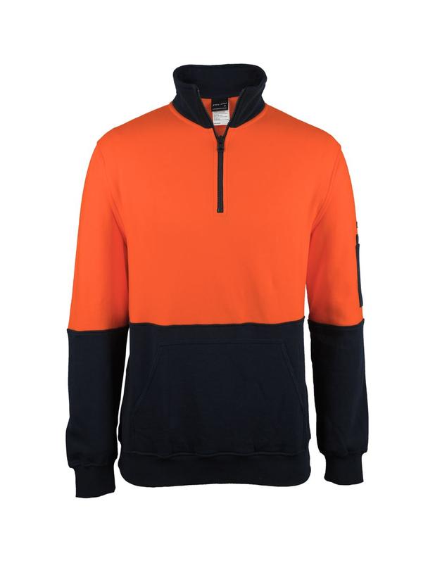 JB's Hi Vis 310 Cotton 1/2 Zip Fleece